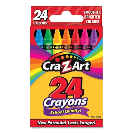 Cra-Z-Art School Quality Crayon, 24 Assorted Colors 1020148